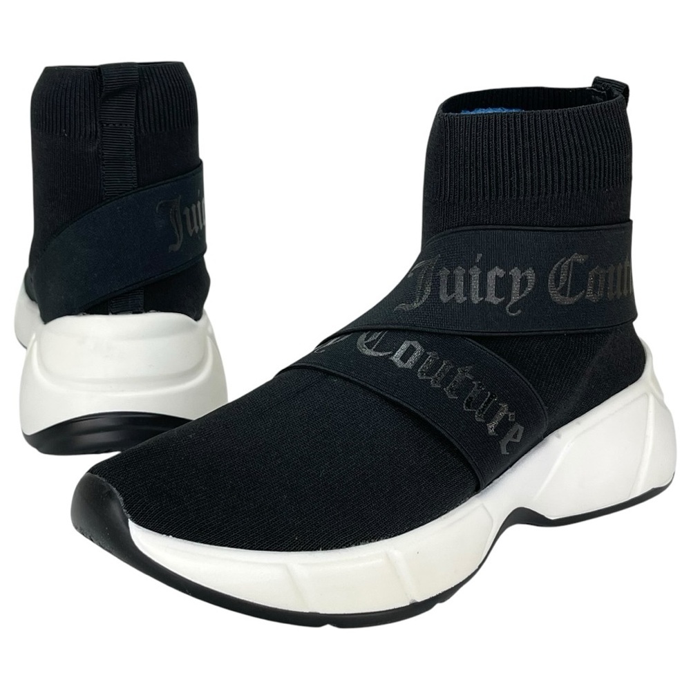 Juicy Couture Ariella Black Stretch Womens Sock Sneakers Size 8M - Picture 7 of 12